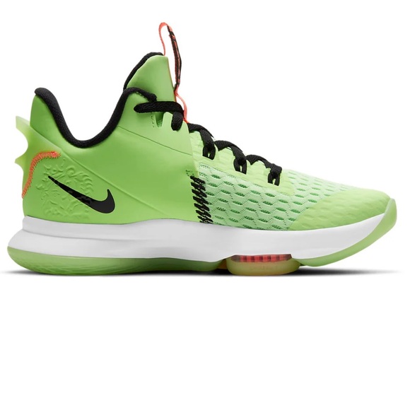 NIKE LEBRON WITNESS V lime glow basketball sneakers  M8 / W9.5 - Picture 2 of 7